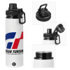 Metal water bottle with safety cap, aluminum 850ml