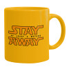 Ceramic coffee mug yellow, 330ml