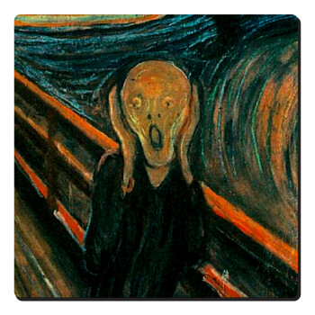 The Scream, Τετράγωνο μαγνητάκι ξύλινο 6x6cm