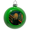 Green Christmas tree ornament bauble 8cm