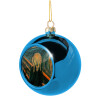 Blue Christmas tree ball ornament 8cm