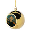 Golden Christmas tree ball ornament 8cm