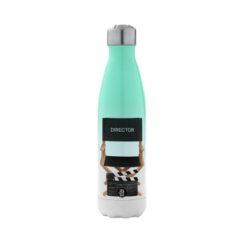 Director, Metal mug thermos Green/White (Stainless steel), double wall, 500ml
