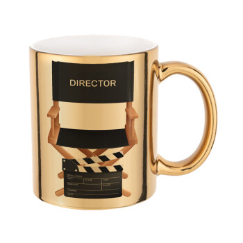Director, Mug ceramic, gold mirror, 330ml