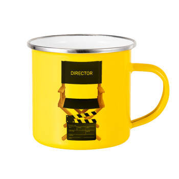 Director, Yellow Enamel Metallic Cup 360ml