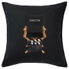 Sofa cushion black 50x50cm includes filling