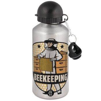 Beekeeping, Metallic water jug, Silver, aluminum 500ml