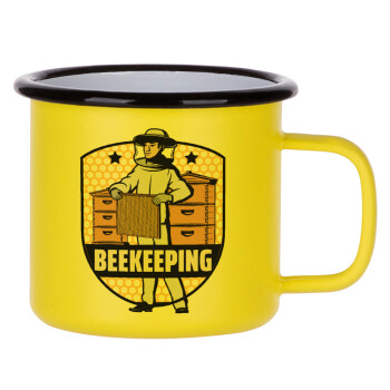 Beekeeping, Κούπα Μεταλλική εμαγιέ ΜΑΤ Κίτρινη 360ml