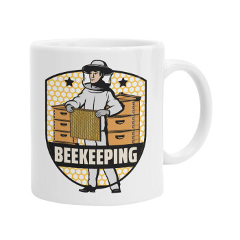 Beekeeping, Ceramic coffee mug, 330ml (1pcs)