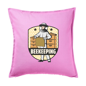Beekeeping, Sofa cushion Pink 50x50cm includes filling