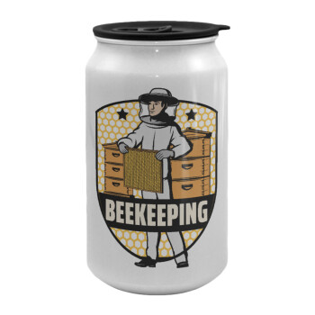 Beekeeping / Μελισσοκόμος, Κούπα ταξιδιού μεταλλική με καπάκι (tin-can) 500ml
