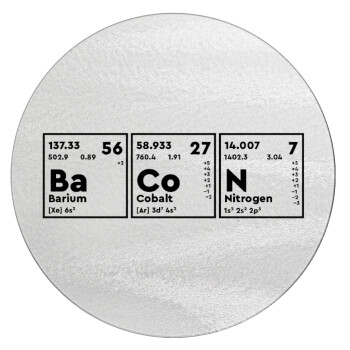 Chemical table your text, Επιφάνεια κοπής γυάλινη στρογγυλή (30cm)