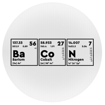Chemical table your text, Mousepad Round 20cm