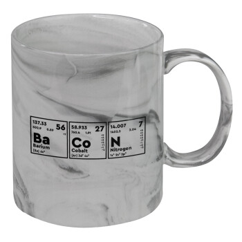 Chemical table your text, Mug ceramic marble style, 330ml