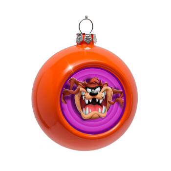 Taz, Orange Christmas tree ornament bauble 8cm