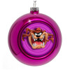 Purple Christmas tree ornament bauble 8cm