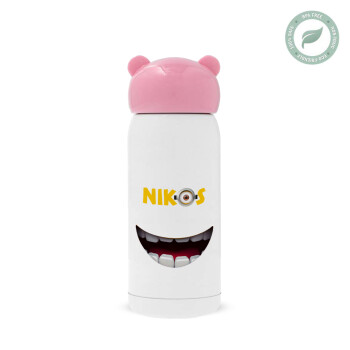 The minions, Pink stainless steel thermal flask, 320ml