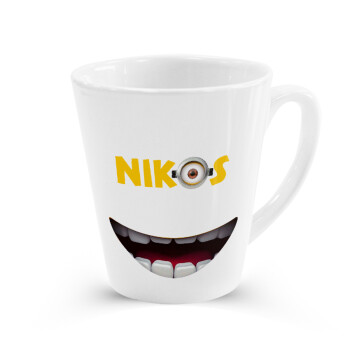 The minions, Κούπα κωνική Latte Λευκή, κεραμική, 300ml