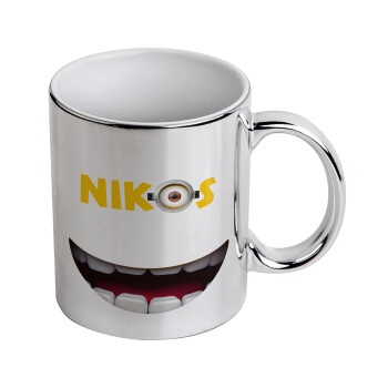 The minions, Mug ceramic, silver mirror, 330ml