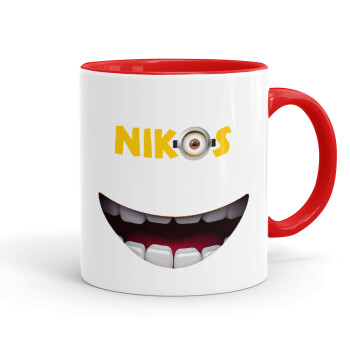 The minions, Mug colored red, ceramic, 330ml