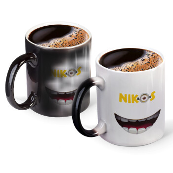 The minions, Color changing magic Mug, ceramic, 330ml when adding hot liquid inside, the black colour desappears (1 pcs)