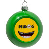 Green Christmas tree ornament bauble 8cm