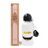 Easter Set, metallic aluminum bottle (500ml) & aromatic flat Easter candle (30cm) (PINK)