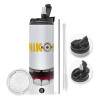 Travel Tumbler 2 Lids, with metal straw & cleaning brush (Stainless steel 304 Food grade, BPA free, 600ml)