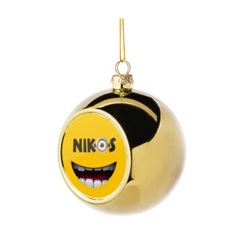 The minions, Golden Christmas tree ball ornament 8cm