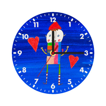 Ο Αλέξανδρος ζωγραφίζει την Αγάπη, Wooden wall clock (20cm)