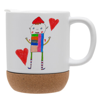 Ο Αλέξανδρος ζωγραφίζει την Αγάπη, Ceramic coffee mug Cork (MAT), 330ml (1pcs)