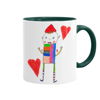 Ο Αλέξανδρος ζωγραφίζει την Αγάπη, Mug colored green, ceramic, 330ml