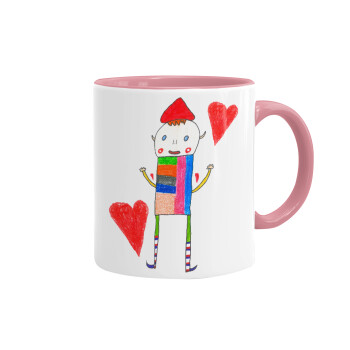 Ο Αλέξανδρος ζωγραφίζει την Αγάπη, Mug colored pink, ceramic, 330ml