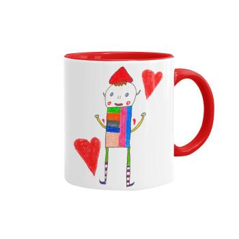 Ο Αλέξανδρος ζωγραφίζει την Αγάπη, Mug colored red, ceramic, 330ml