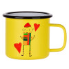 Metallic enamel MATT Yellow cup 360ml