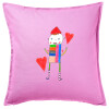 Sofa cushion Pink 50x50cm includes filling