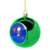 Green Christmas tree ornament ball 8cm