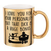 Mug ceramic, gold mirror, 330ml