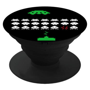 Space invaders, Phone Holders Stand  Μαύρο Βάση Στήριξης Κινητού στο Χέρι
