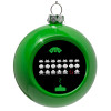 Green Christmas tree ornament bauble 8cm