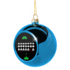 Blue Christmas tree ball ornament 8cm