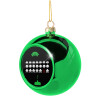 Green Christmas tree ornament ball 8cm