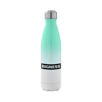 BIGNESS, Metal mug thermos Green/White (Stainless steel), double wall, 500ml