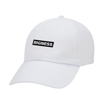 BIGNESS, Adult Baseball Cap White 5-panel (POLYESTER, ADULT, UNISEX, ONE SIZE)