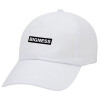 Adult Baseball Cap White 5-panel (POLYESTER, ADULT, UNISEX, ONE SIZE)