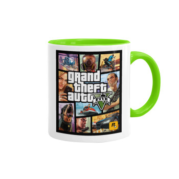 GTA V, Mug colored light green, ceramic, 330ml