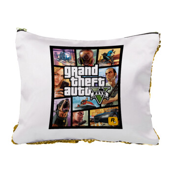 GTA V, Sequin Gold Pouch Cosmetic Bag