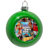 Green Christmas tree ornament bauble 8cm