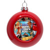 Red Christmas tree ornament bauble 8cm