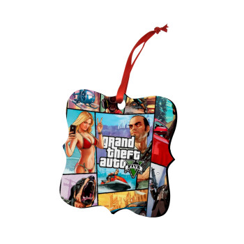 GTA V, Christmas ornament polygon wooden 7.5cm